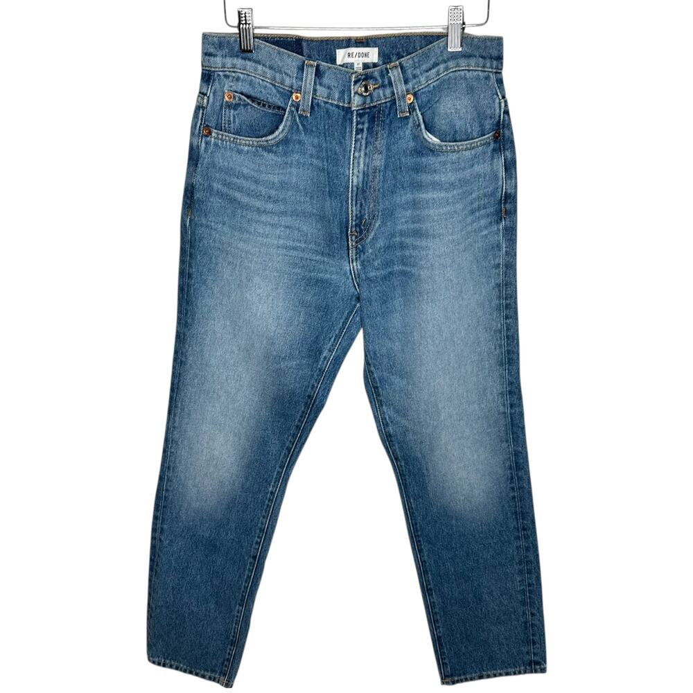 RE/DONE 70's Stove Pipe Straight Leg High Rise Denim Jeans Women's Size 27 NWT